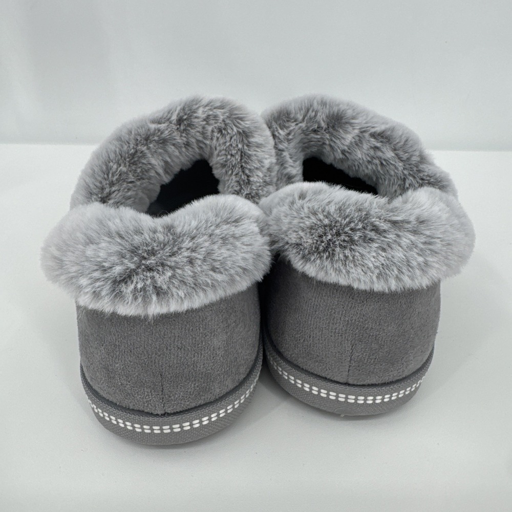 Skechers Cozy Campfire Fresh Toast Slippers Womens Gray Clog Faux Fur Size 8.5 - Picture 5 of 9